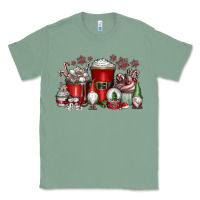 Sage Christmas Coffee Drink Classic Tee - CowhideDigitalArt