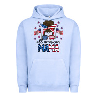 Pigment Grape Ice All American Mama Messy Buny Urban Hoodie - CowhideDigitalArt