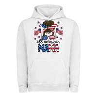Pigment Lunar Rock All American Mama Messy Buny Urban Hoodie - CowhideDigitalArt