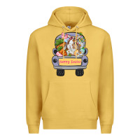 Antique Gold Happy Easter bunny truck Easter Day Premium Hoodie - CowGirlArtShop