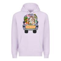 Lilac Happy Easter bunny truck Easter Day Premium Hoodie - CowGirlArtShop