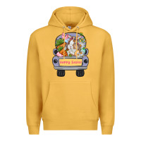Mustard Happy Easter bunny truck Easter Day Premium Hoodie - CowGirlArtShop
