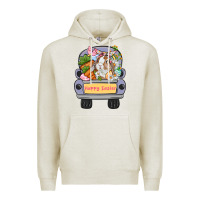 Oatmeal Heather Happy Easter bunny truck Easter Day Premium Hoodie - CowGirlArtShop