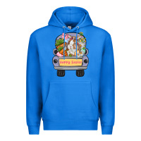True Royal Happy Easter bunny truck Easter Day Premium Hoodie - CowGirlArtShop