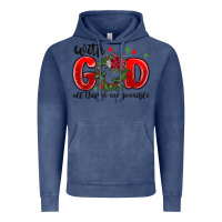 Vintage Denim with god all things are possible Vintage Hoodie - MaliasSmallBusiness
