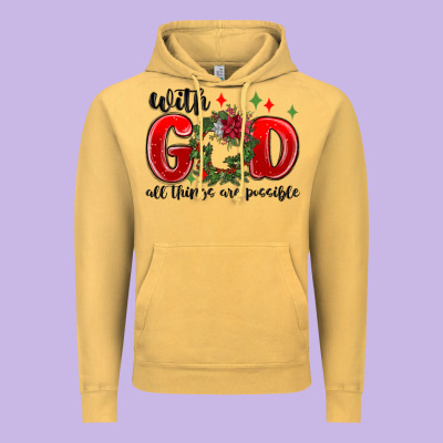 With God All Things Are Possible Vintage Hoodie Designed By Maliassmallbusiness