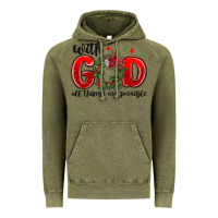 Vintage Olive with god all things are possible Vintage Hoodie - MaliasSmallBusiness