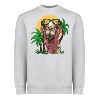 Heather Grey camel with oasis Heavyweight Sweatshirt - BarkalooDesign