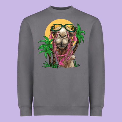 Camel With Oasis Heavyweight Sweatshirt Designed By Barkaloodesign