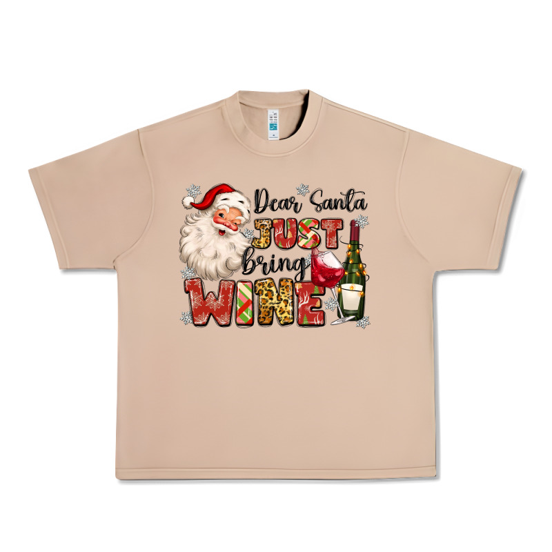 Dear Santa Just Bring Wine Urban Heavy Tee by MaliasSmallBusiness | Teevron