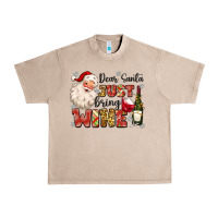 French Oak dear santa just bring wine Urban Heavy Tee - MaliasSmallBusiness