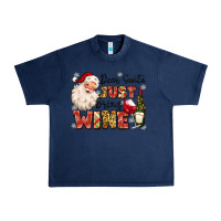 Navy dear santa just bring wine Urban Heavy Tee - MaliasSmallBusiness