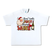 White dear santa just bring wine Urban Heavy Tee - MaliasSmallBusiness