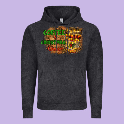 Coffee And Christmas Cheer Vintage Hoodie Designed By Ranaportraitstore