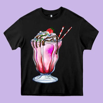 Milkshake Heavy Core Tee Designed By Adodesignshop
