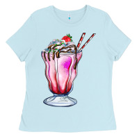 Baby Blue milkshake Ladies Tee - AdoDesignShop