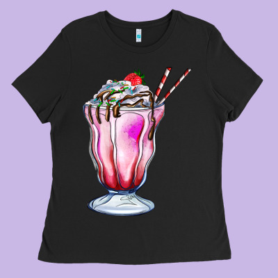 Milkshake Ladies Tee Designed By Adodesignshop