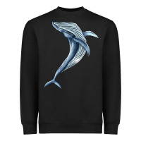 Black humpback whale jumping Heavyweight Sweatshirt - BarkalooDesign