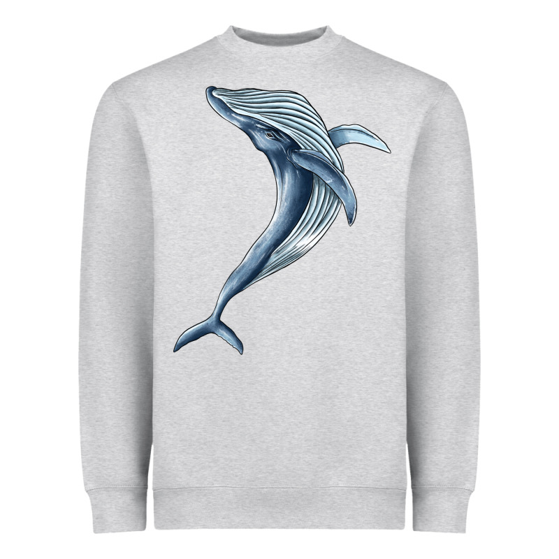 Humpback Whale Jumping Heavyweight Sweatshirt by BarkalooDesign | Teevron