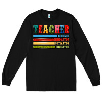 Black teacher Long Sleeve Tee - Artiststas
