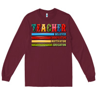 Burgundy teacher Long Sleeve Tee - Artiststas