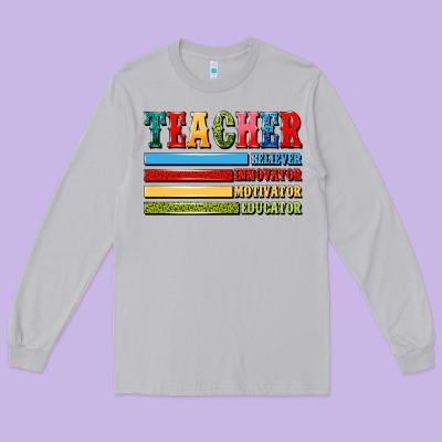 Teacher Long Sleeve Tee Designed By Artiststas