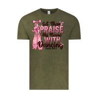 Vintage Olive let them praise his name with dancing Vintage Tee - NancyCooperArtShop