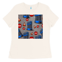 Bone scissor lift seamless pattern Ladies Tee - BundleAndBundleShop