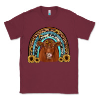 Burgundy red angus rainbow Classic Tee - JahusDesignShop