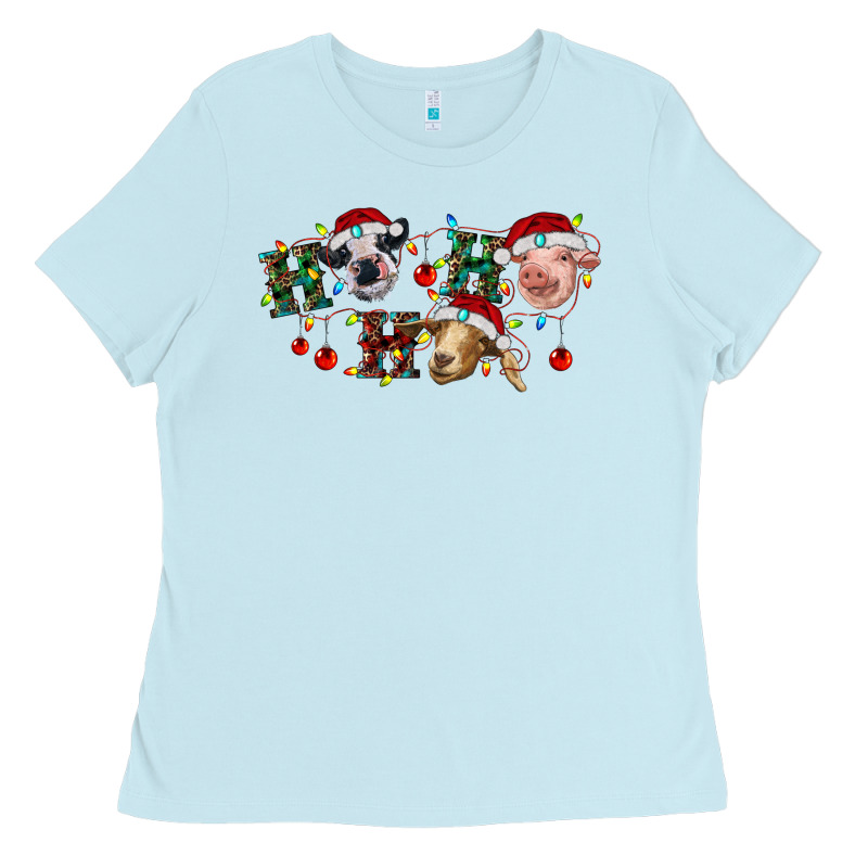 Hohoho Christmas Cows Ladies Tee by RanaPortraitStore | Teevron