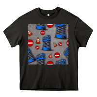 Asphalt scissor lift seamless pattern Heavy Core Tee - BundleAndBundleShop