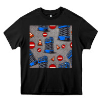 Black scissor lift seamless pattern Heavy Core Tee - BundleAndBundleShop
