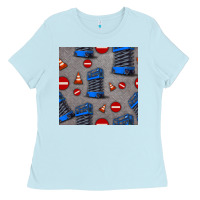 Scissor Lift Seamless Pattern Ladies Tee | Teevron