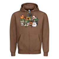 Chestnut Farm animal coffee cups Zipper Hoodie - HowdyJamesFarm