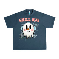 Midnight Navy chill out christmas snowman Urban Heavy Tee - MaliasSmallBusiness