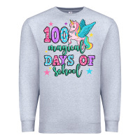 Heather Grey hundred magical days of school unicorn Premium Sweatshirt - OliviaCreatesArt