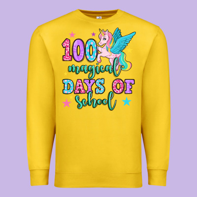 Hundred Magical Days Of School Unicorn Premium Sweatshirt Designed By Oliviacreatesart