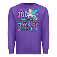 Purple hundred magical days of school unicorn Premium Sweatshirt - OliviaCreatesArt