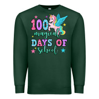 Sports Green hundred magical days of school unicorn Premium Sweatshirt - OliviaCreatesArt