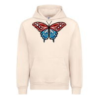 Sandshell Patriotic American Flag Butterfly 4th of July Urban Hoodie - LillyAllenDesigns