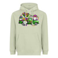 Matcha mardi gras gnomes truck Heavyweight Hoodie - OliviaCreatesArt