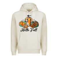 Oatmeal Heather hello fall Premium Hoodie - JahusDesignShop