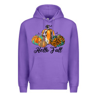 Purple hello fall Premium Hoodie - JahusDesignShop