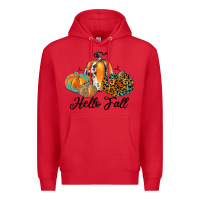 Red hello fall Premium Hoodie - JahusDesignShop