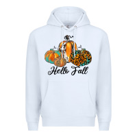 White hello fall Premium Hoodie - JahusDesignShop