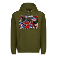 Army Green Oh my stars pig Premium Hoodie - CowGirlArtShop