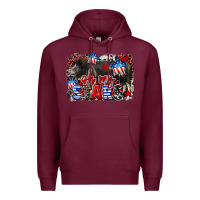 Burgundy Oh my stars pig Premium Hoodie - CowGirlArtShop