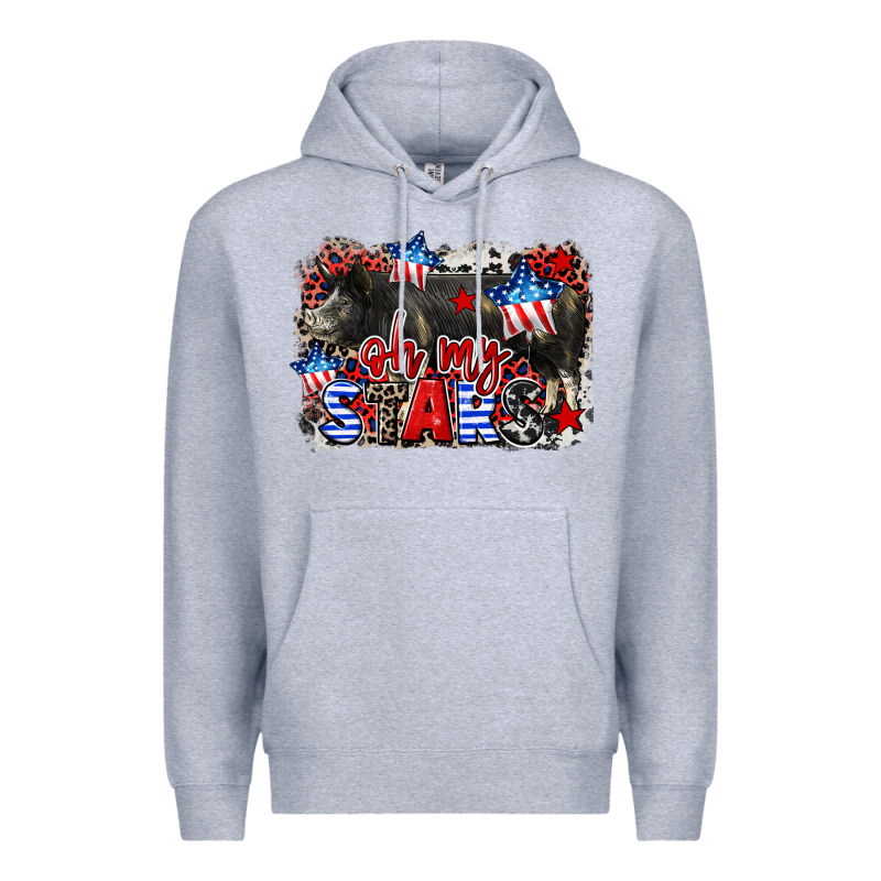 Oh My Stars Pig Premium Hoodie by CowGirlArtShop | Teevron