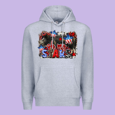 Oh My Stars Pig Premium Hoodie Designed By Cowgirlartshop