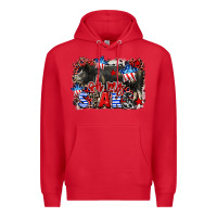 Red Oh my stars pig Premium Hoodie - CowGirlArtShop